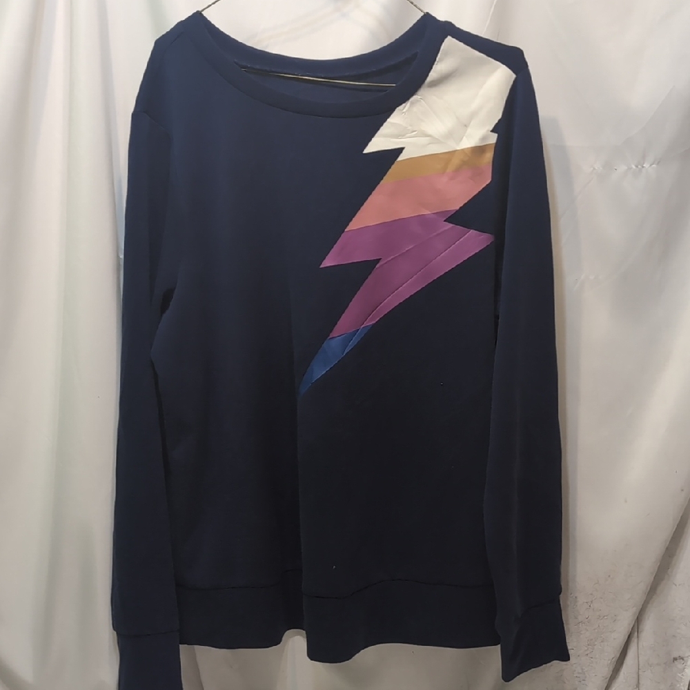 Torrid Active Navy Blue Top With Lighting Bolt Size 1X